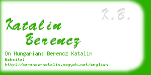 katalin berencz business card